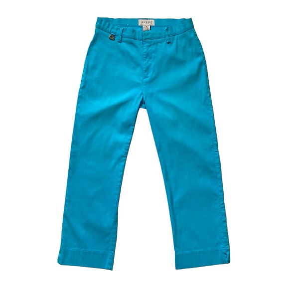 Vintage 00s Guess Sky Blue Capris 🦋 - Picture 1 of 7